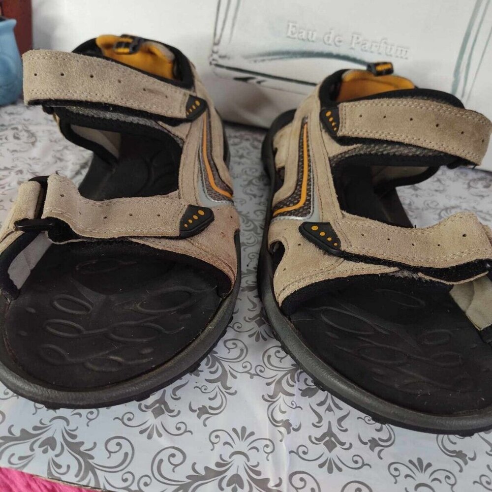 Spalding Mens Comfort Shoe Beige Open Toe Sandals Size 13